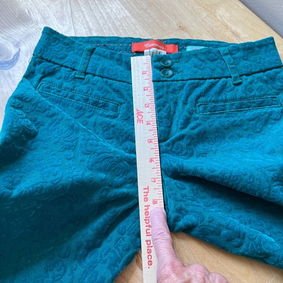 ANTHROPOLOGIE CARTONNIER CHARLIE ANKLE PANT 0 TEXTURED VELVET HOLIDAY RETRO Y2K - Picture 7 of 11